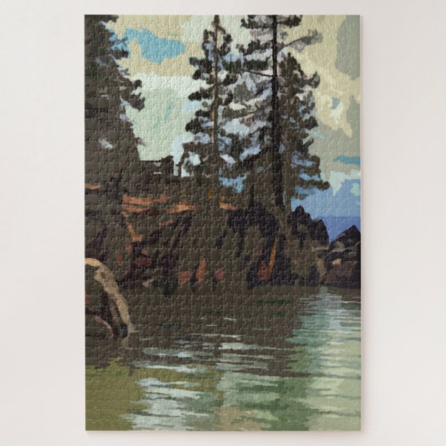 Puzzle du port de sable du lac Tahoe (Vertical)