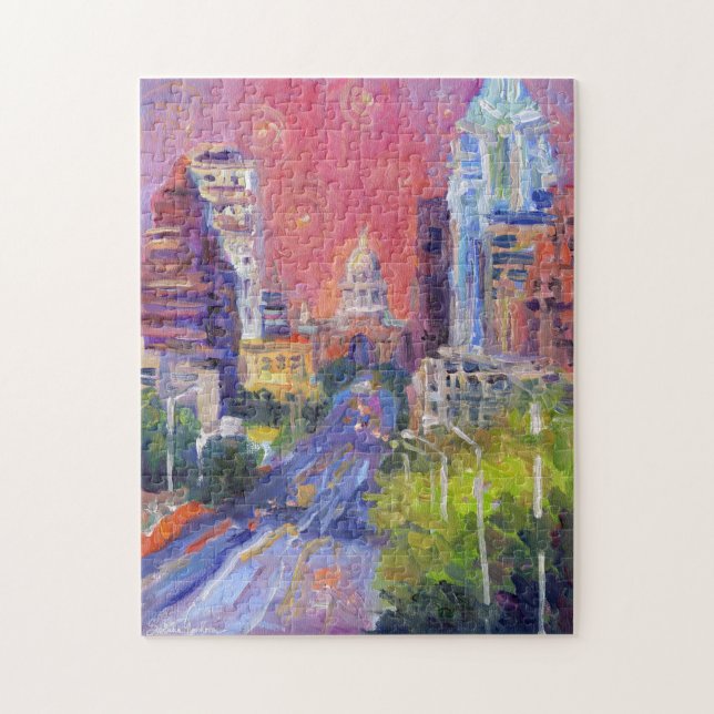 Puzzle du Texas d'avenue du congrès d'Austin (Vertical)