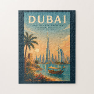 Puzzle Dubaï Émirats arabes unis Illustration Voyage Art