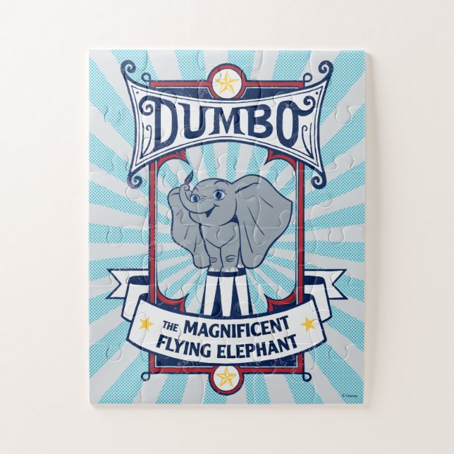 Puzzle Dumbo | Le Magnifique Flying Elephant Circus Art (Vertical)