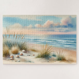 Puzzle Dunes côtières pastel à l'aquarelle