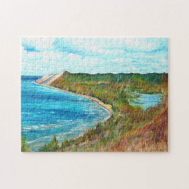 Puzzle Dunes de l'ours de sommeil Lakeshore Michigan Beac (Horizontal)