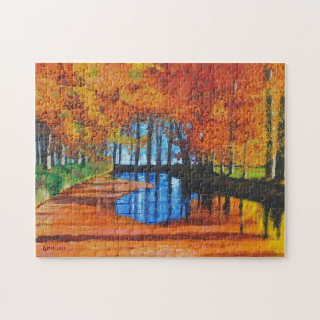 Puzzle Dutch Canal in Autumn (Horizontal)