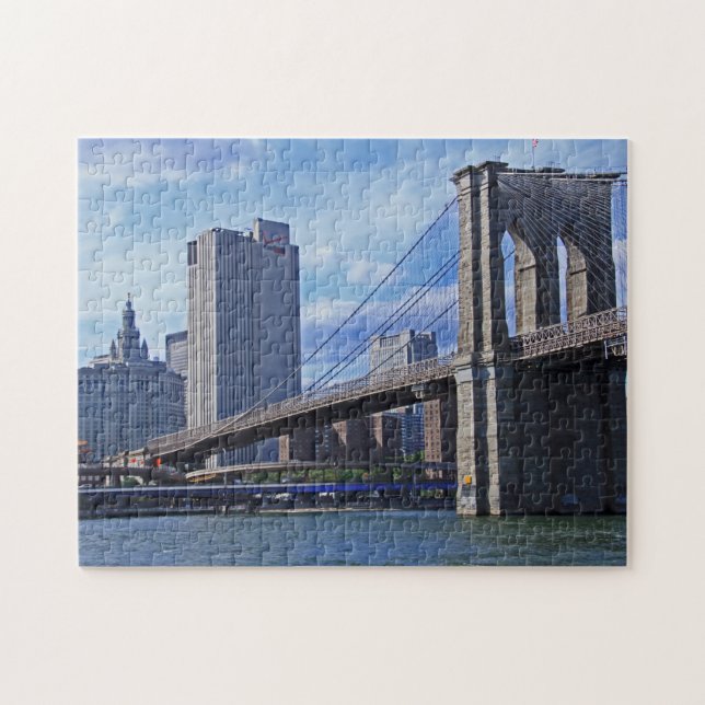 Puzzle East River : Pont Brooklyn et bâtiment municipal (Horizontal)