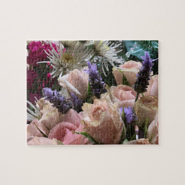 Puzzle:  Easter Roses& Lavender Jigsaw Puzzle (Horizontal)