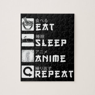 Puzzle Eat Sleep Anime Repeat Japanese Manga Lover