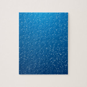 Puzzle Eau bleue profonde et bulles TIny