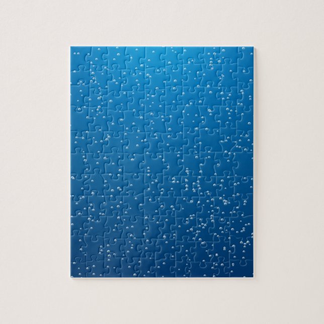 Puzzle Eau bleue profonde et bulles TIny (Vertical)