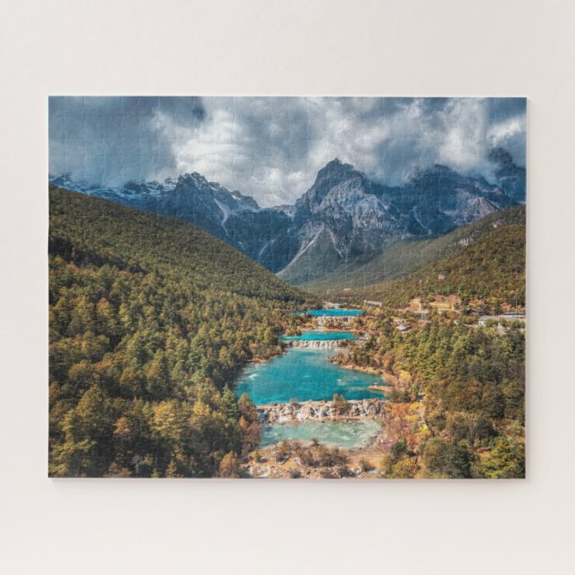 Puzzle Eau | Blue Moon Lake, Chine (Horizontal)