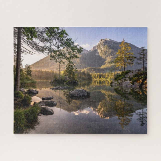 Puzzle Eau | Lac Hintersee Berchtesgaden Allemagne (Horizontal)