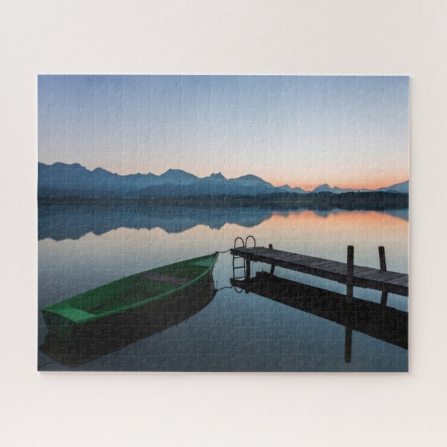 Puzzle Eau | Lac Hopfen Alpes bavaroises Allemagne (Horizontal)