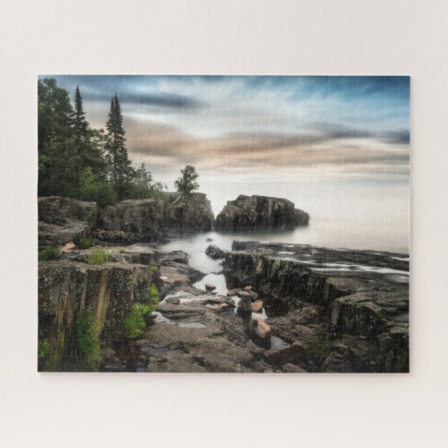 Puzzle Eau | Lac Supérieur Grand Marais, Minnesota (Horizontal)