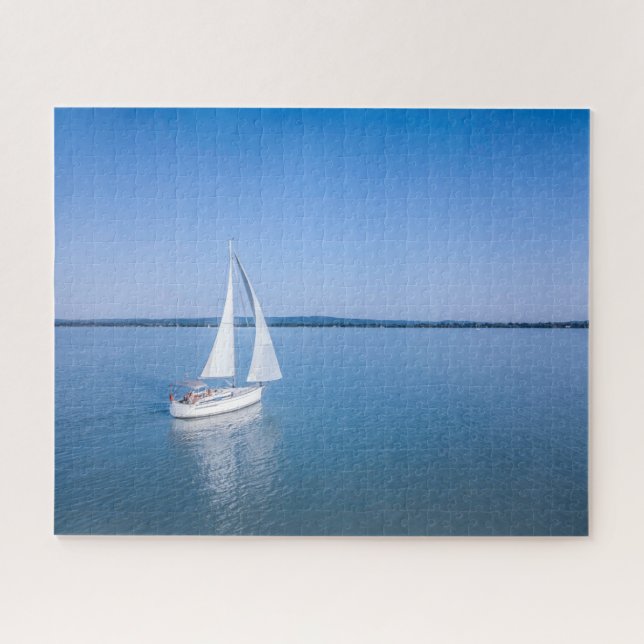Puzzle Eau | Yacht au lac Balaton en Hongrie (Horizontal)