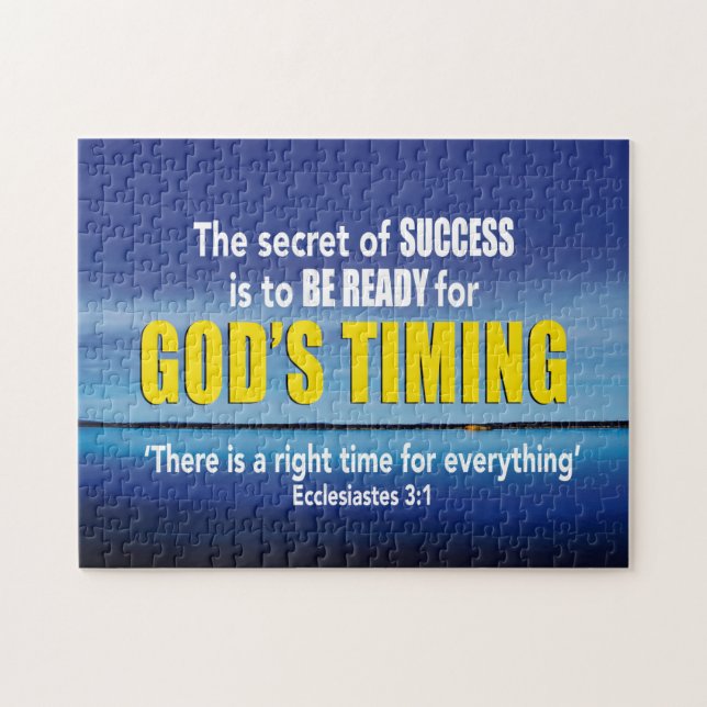 Puzzle Ecclesiastes 3:1 TEMPS POUR TOUT CHOSE DE chrétien (Horizontal)