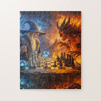 Puzzle Échec éternel : Duel d'échecs entre un magicien et