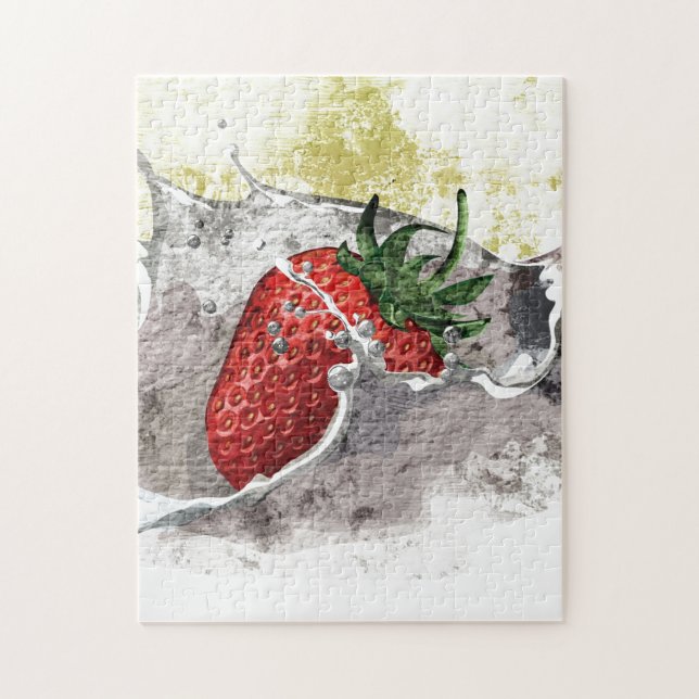 Puzzle Éclaboussement de la fraise (Vertical)