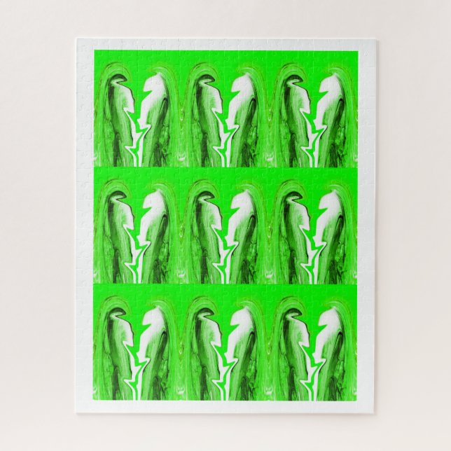 Puzzle Éclair vert (Vertical)