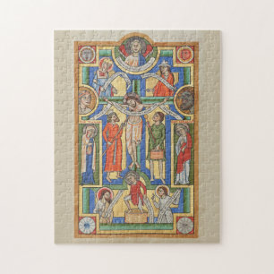 Puzzle Éclairage médiéval crucifié Jésus