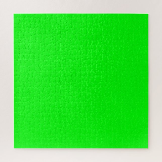 Puzzle écran vert néon, cool couleur uni clair (Vertical)