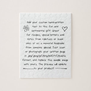 Puzzle écriture personnalisée