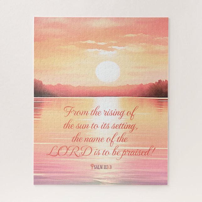 Puzzle Écriture Psaume 113:3 (Vertical)