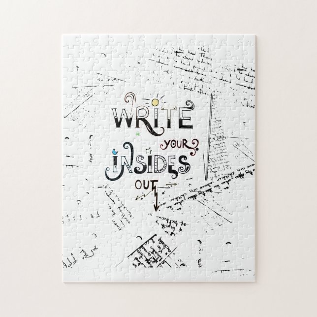 Puzzle Écrivez votre intérieur dehors! Motivation des écr (Vertical)