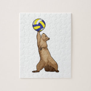 Puzzle Écureuil avec volleyball