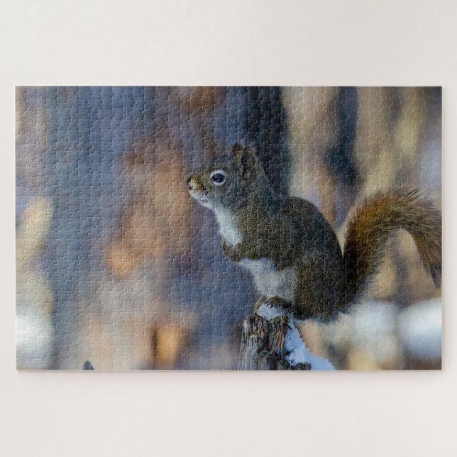 Puzzle Écureuil d'hiver, animal Brown, photo canadienne (Horizontal)