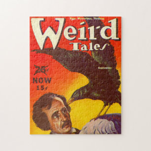 Puzzle Edgar Allan Poe and Raven Pulp Magazine Cover