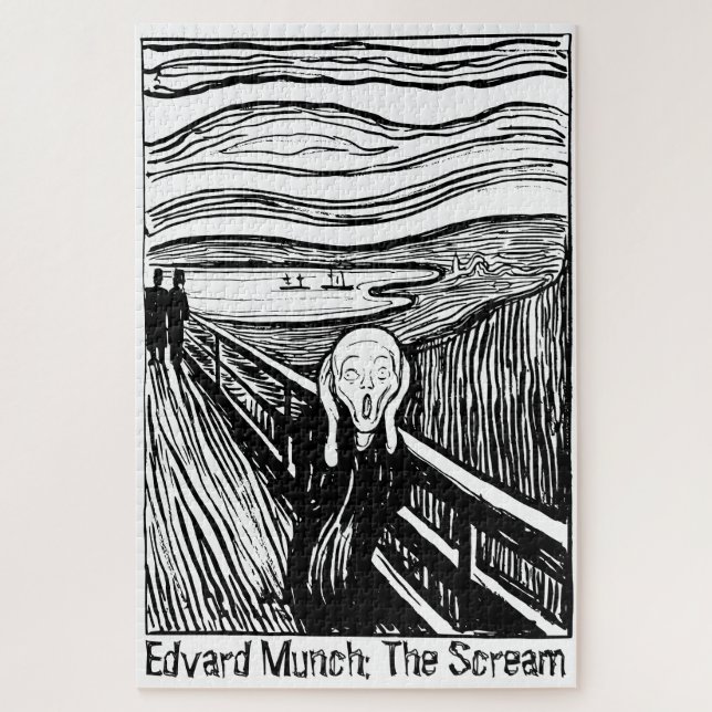 Puzzle Edvard Munch Lithograph The Scream Art 1000 Piece (Vertical)