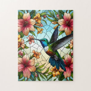 Puzzle Effet Élégant en verre de colibri