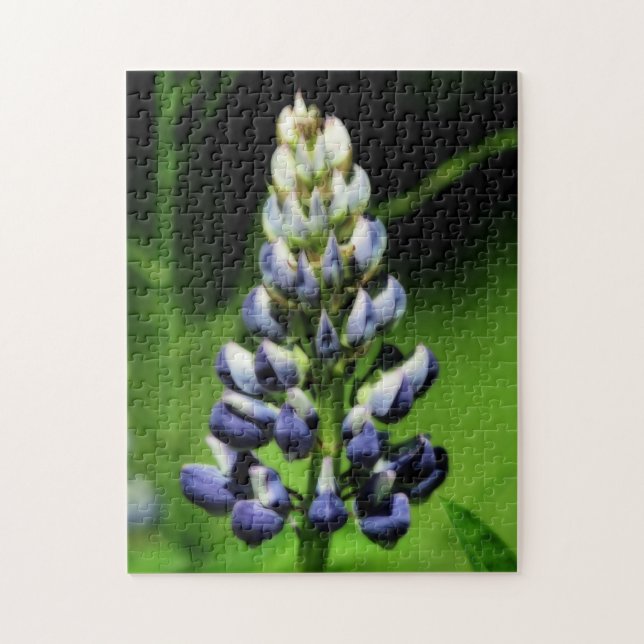 Puzzle Effet Orton simple Lupine Bleue (Vertical)