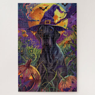 Puzzle Éffrayant grand chien Danse Halloween Citrouille s