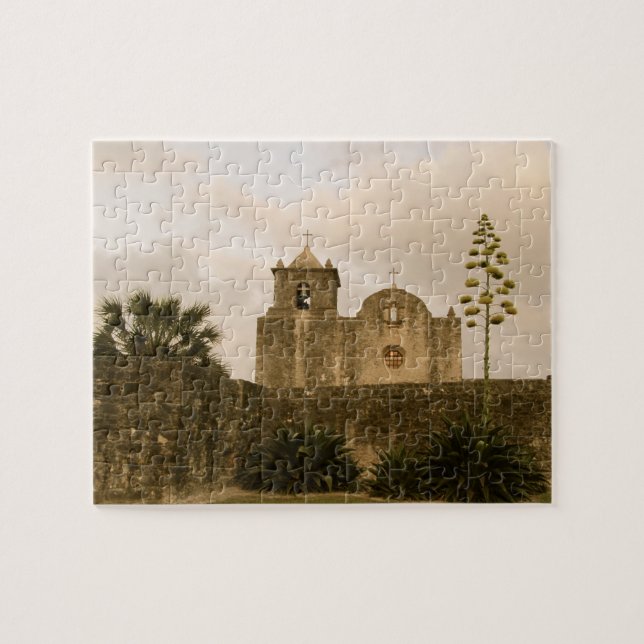 Puzzle Église-Cru/sépia du Texas (Horizontal)