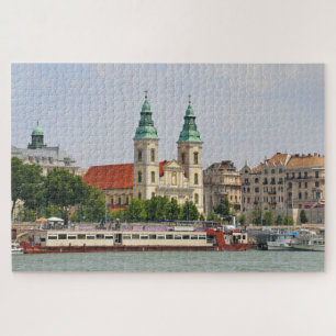 Puzzle Église de la ville intérieure et bateaux, Budapest