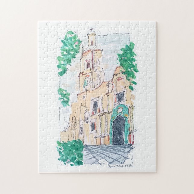 Puzzle Église Jaune (Vertical)