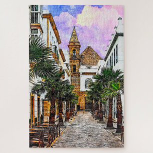 Puzzle Eglise Nuestra Senora de la Palma. Cadix, Espagne.
