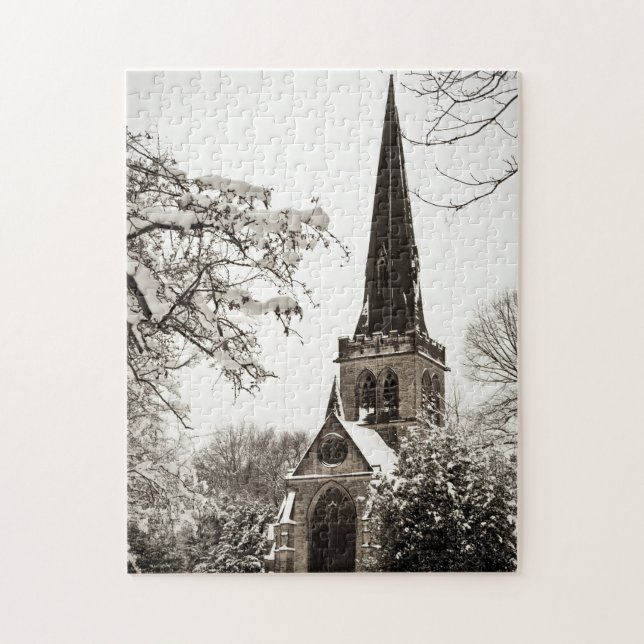 Puzzle Église Wentworth dans la neige (Vertical)
