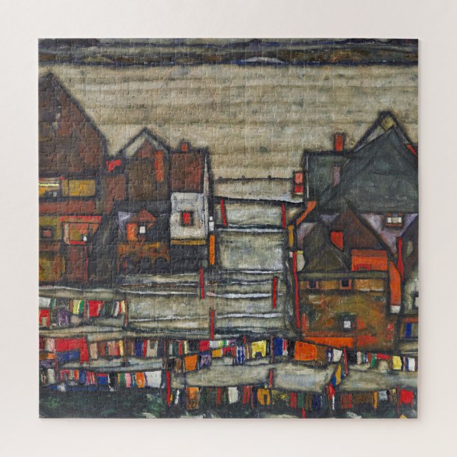 Puzzle Egon Schiele - Chambres avec la blanchisserie (Vertical)