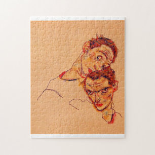 Puzzle Egon Schiele - Double auto-portrait