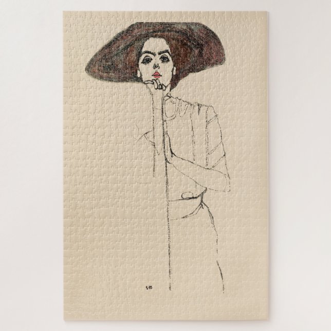 PUZZLE : EGON SCHIELE : PORTRAIT OF WOMAN 1910 (Vertical)