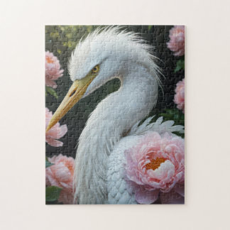 Puzzle Egret dans le jardin