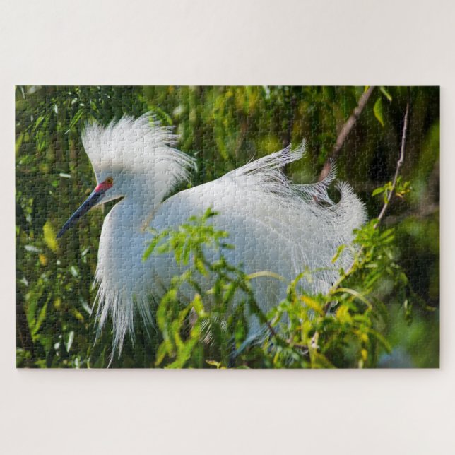 Puzzle Egret neigeux (Horizontal)