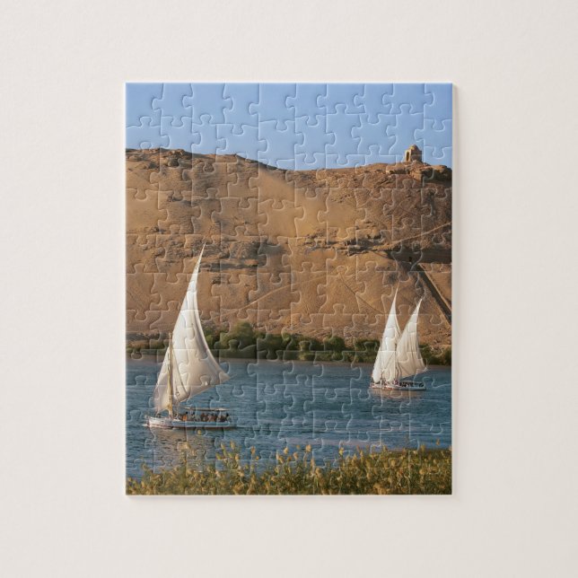 Puzzle Egypte, Assouan, Nil River, voiliers Felucca, (Vertical)