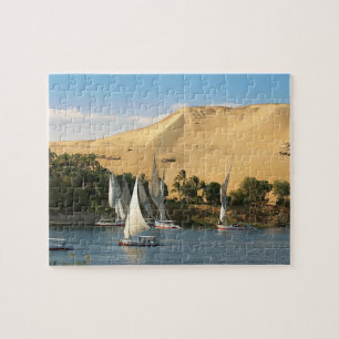 Puzzle Égypte, Assouan, Nil, voiliers felouques, 2