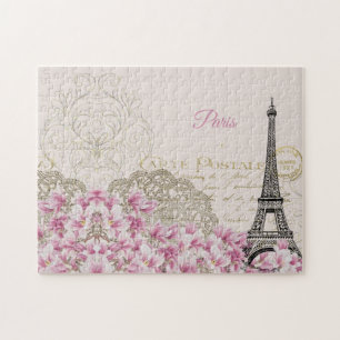 Puzzle Eiffel Tower, Paris Pink Magnolia