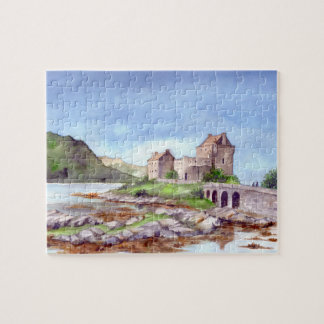 Puzzle Eilean Donan Castle Watercolor Painting