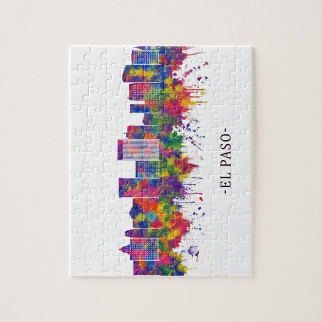 Puzzle El Paso Texas Skyline (Vertical)