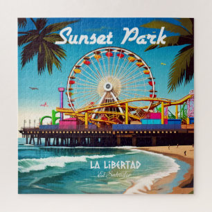 Puzzle El Salvador Sunset Park Travel Vintage Retro