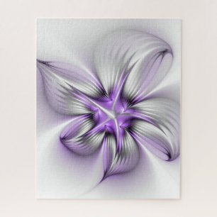 Puzzle Élégance florale Art Abstrait Violet Fractal moder